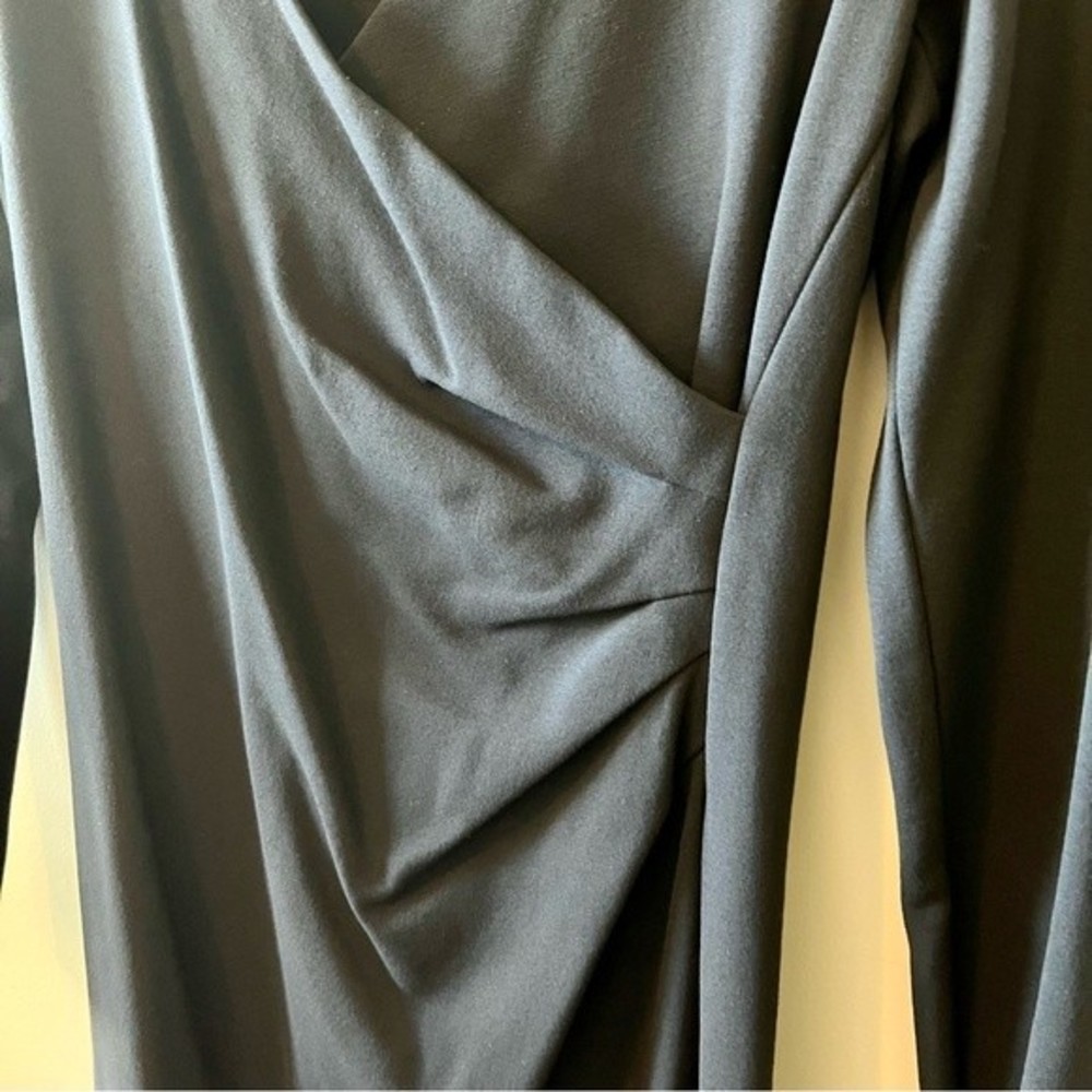 ARMANI COLLEZIONI Navy Blue Faux-Wrap Dress Size 10 - Picture 3 of 9